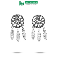 Hoa Tai , Bông Tai Nữ bắt mộng dreamcatcher BẠC HIỂU MINH HT195