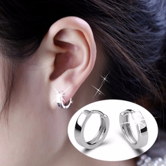 Hoa Tai , Bông Tai Nữ Kiểu Trơn Vuông Đơn Giản BẠC HIỂU MINH HT180S