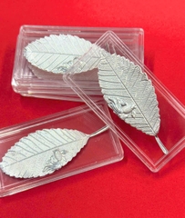 Hàng thủ công mỹ nghệ lá bạc hà bằng bạc nguyên chất s99 để trong ấm trà hàng đặt BẠC HIỂU MINH HTC