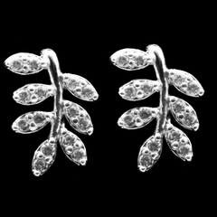 Hoa Tai , Bông Tai Nữ Bạc Hiểu Minh HT286 nhành cây