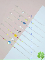 Vòng Tay Bạc S925 Cho Bé Mix Charm Hoạt Hình Xinh Yêu BẠC HIỂU MINH LTE582