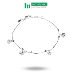 Lắc Chân Nữ Khối Lập Phương BẠC HIỂU MINH LC082