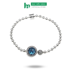 Vòng Tay, Lắc Tay Nữ Pandora Mix Đá Nữ Tính Và Tinh Tế Chính Hãng Bạc Hiểu Minh LTU001290055HB