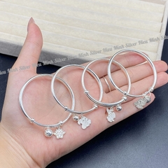 Lắc tay Cho Bé Bạc Ta Nguyên Chất S99 Mix Charm BẠC HIỂU MINH LTE570