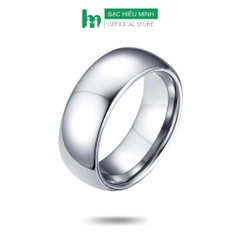 Nhẫn Nam Bạc - Kiểu Trơn Đơn Giản Bản To Chính Hãng BẠC HIỂU MINH NA035XL