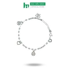 Vòng Tay, Lắc Tay Nữ Mix Họa Tiết Ngẫu Nhiên Bạc Thật Chính Hãng Bạc Hiểu Minh LTU007