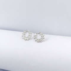 Bông Tai Khuyên Tai Bạc 925 Hoa Đá Trang Nhã Tinh Tế  BẠC HIỂU MINH HT346