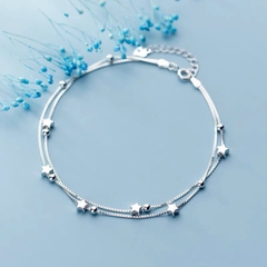 Lắc chân nữ ngôi sao kép bạc ý rất đẹp sang trọng và tinh tế BẠC HIỂU MINH LC134