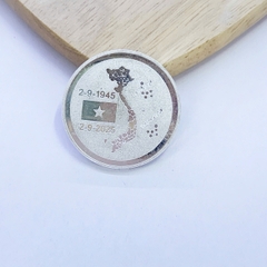 Đồng Bạc kỷ niệm A80 Đường Kính 3cm S99 nguyên chất BẠC HIỂU MINH XDG-A80