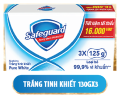 Safeguard Pure White Bar Soap Pack of 3 (3 x 125g)