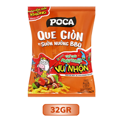 Snack que giòn vị sườn nướng BBQ Poca gói 32G/ 60G