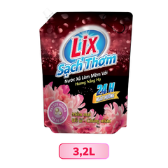 Nước xả vải Lix sạch thơm hương nắng hạ 2.2L/ 3.2L