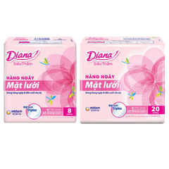 Băng Vệ Sinh Hàng Ngày Diana Daily Hương Hoa Mặt Lưới 155MM