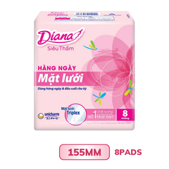 Băng Vệ Sinh Hàng Ngày Diana Daily Hương Hoa Mặt Lưới 155MM