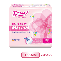 Băng Vệ Sinh Hàng Ngày Diana Daily Hương Hoa Mặt Lưới 155MM