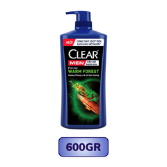 Dầu gội nước hoa Clear Men Warm Forest sạch gàu sạch nhờn hương phong lữ và gỗ đàn hương 600G/ 840G
