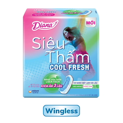 BĂNG VỆ SINH DIANA SIÊU THẤM COOL FRESH SIÊU MỎNG 8 MIẾNG