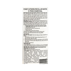 Nước Tẩy Trang Vitamin Và Tinh Than Tre Sạch Sâu  Pond's Micellar Water