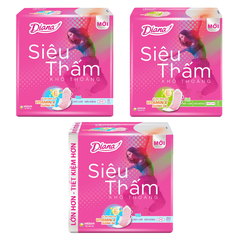 BĂNG VỆ SINH DIANA SIÊU THẤM MỎNG KHÔ THOÁNG VITAMIN E