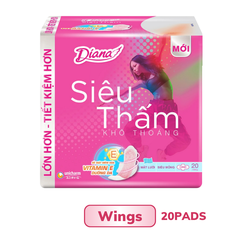 BĂNG VỆ SINH DIANA SIÊU THẤM MỎNG KHÔ THOÁNG VITAMIN E
