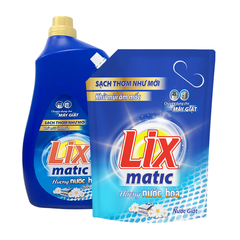 Nước giặt Lix Matic hương nước hoa khử mùi ẩm mốc