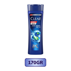 Dầu gội Clear Men Cool Sport bạc hà mát lạnh 170G/ 340G/ 630G/ 900G