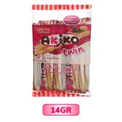 Snack que nhân vị kem Mixed Berries Oishi Akiko gói 14G/140G