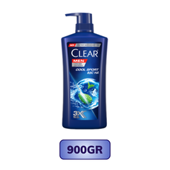 Dầu gội Clear Men Cool Sport bạc hà mát lạnh 170G/ 340G/ 630G/ 900G