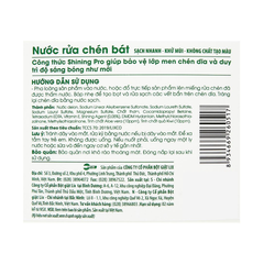Chai nước rửa chén On1 tinh chất Kiwi và nha đam sạch bóng vết dầu mỡ