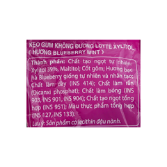 Kẹo Gum Xylitol Cool không đường hương việt quất