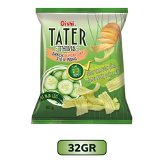 Oishi snack tater thins vị dưa leo dưa chuột 32G/68G