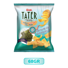 Snack Oishi Tater Thins Khoai Tây Sieu Mỏng Vị Tảo Biển 32G/68G