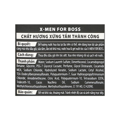 Dầu gội nước hoa X-Men For Boss Motion sạch gàu thơm lâu 180G/ 650G