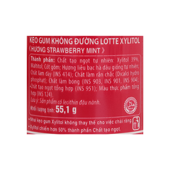 Kẹo Gum Xylitol Cool không đường hương strawberry mint
