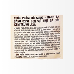 Bánh Ăn Sáng C'est Bon Sợi Thịt Gà Sốt Kem Trứng Lava