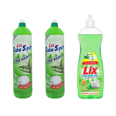 Nước rửa chén Lix siêu sạch tinh chất trà xanh