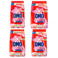 Bột giặt OMO Comfort hương hoa hồng Pháp túi 700G/ 2.6KG/ 3.9KG/ 5.1KH