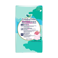 Băng Vệ Sinh Laurier Fresh&Free Siêu Mỏng Không Cánh 8M Fresh&Free 22cm