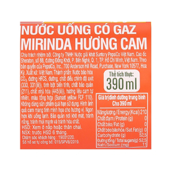 Nước ngọt Mirinda cam 390ML/1.5L