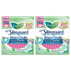 BĂNG VỆ SINH LAURIER SIÊU MỎNG KHÁNG KHUẨN SUPER SLIMGUARD