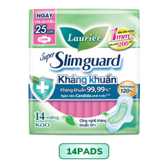 BĂNG VỆ SINH LAURIER SIÊU MỎNG KHÁNG KHUẨN SUPER SLIMGUARD