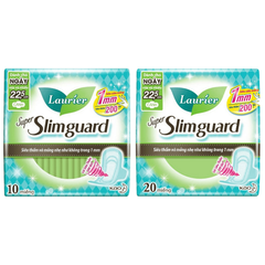 Băng Vệ Sinh Ban Ngày Laurier Super Slimguard Siêu Mỏng Cánh 1mm (22,5cm-20M)