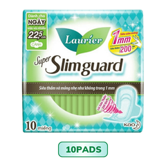 Băng Vệ Sinh Ban Ngày Laurier Super Slimguard Siêu Mỏng Cánh 1mm (22,5cm-20M)