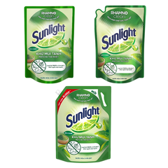 Nước rửa chén Sunlight khử mùi tanh matcha trà Nhật túi 750G/ 2.1KG/ 3.3KG