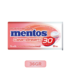 Kẹo Ngậm Không Đường Mentos Clean Breath Hương Đào Bạc Hà Hộp