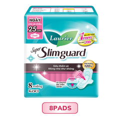 Băng Vệ Sinh Laurier Siêu Mỏng Cánh 1mm Super Slimguard Không Hương (25cm-16M)