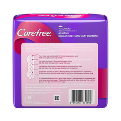 Băng Vệ Sinh Carefree Hàng Ngày Siêu Thấm 40 Miếng Super Dry