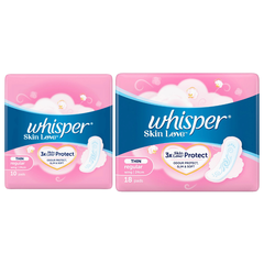 Băng vệ sinh Whisper Skin Love siêu mỏng có cánh cho ngày bình thường