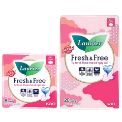 Băng vệ sinh Laurier Fresh & Free Ban Ngày Dày Cánh 20M