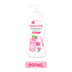 Sữa Tắm Gervenne Trắng Da Dâu tây bạch tuyết và lily hồng